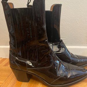 PARIS TEXAS GLOSSY BLACK BOOT